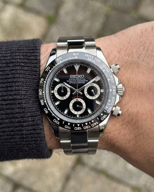 Black Dial Seitona on the wrist
