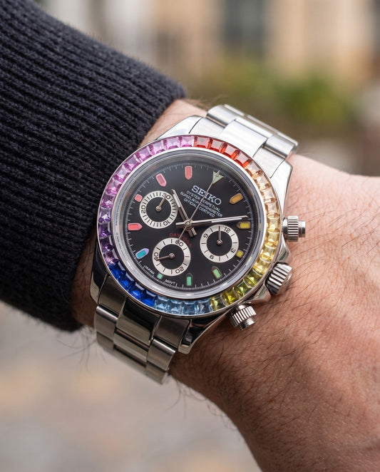 Rainbow Seitona on the wrist