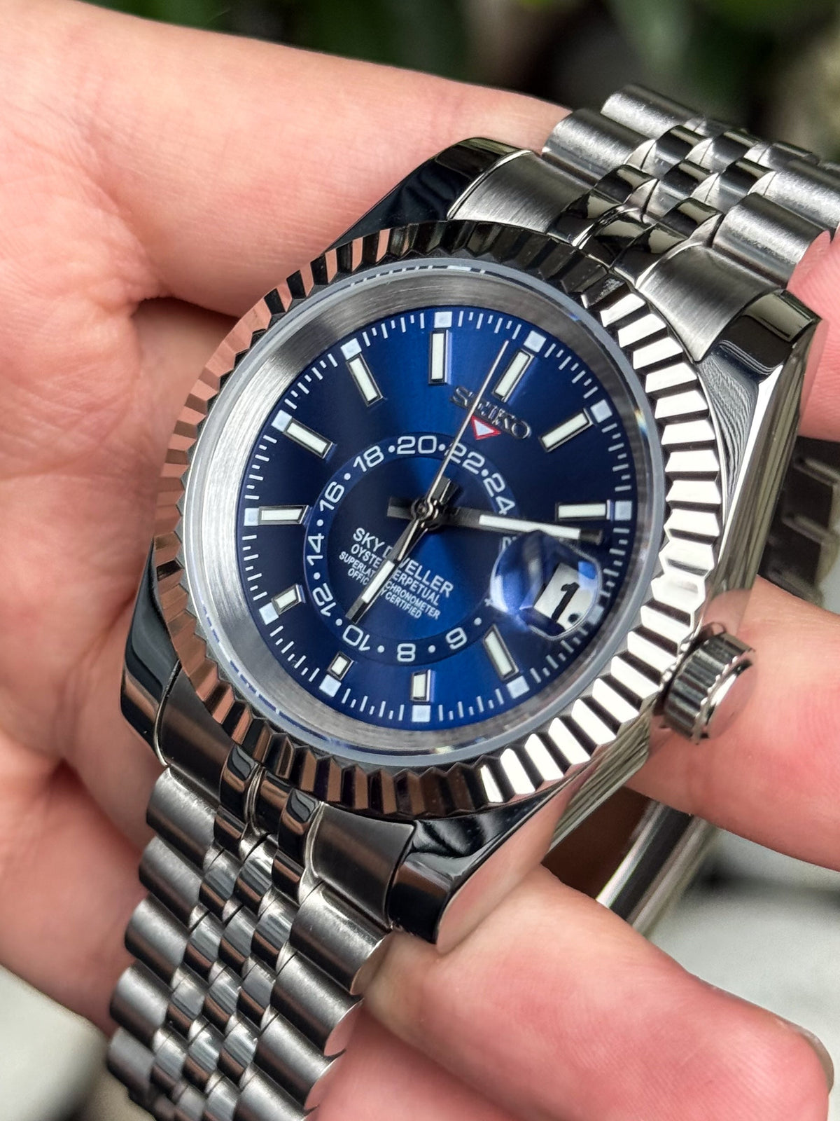 Blue Dial Sky Dweller