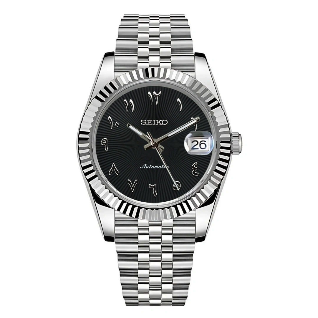 Black Textured Arabic Dial