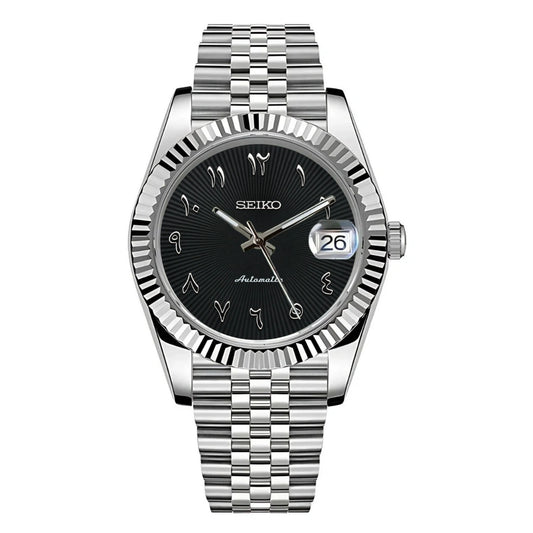 Black Textured Arabic Dial