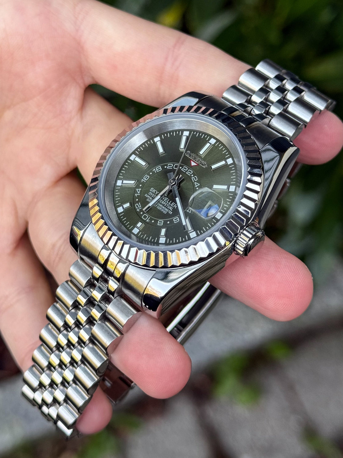 Olive Dial Sky Dweller