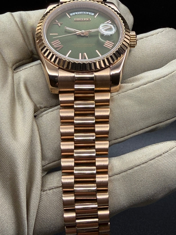 Rosegold Olive Dial Day-Date