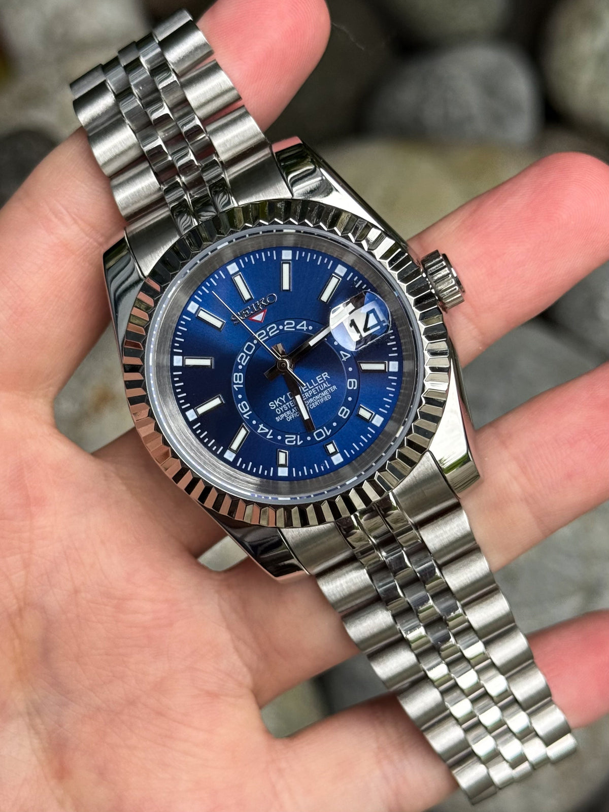Blue Dial Sky Dweller