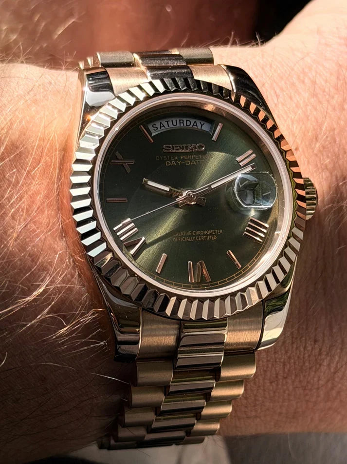 Rosegold Olive Dial Day-Date