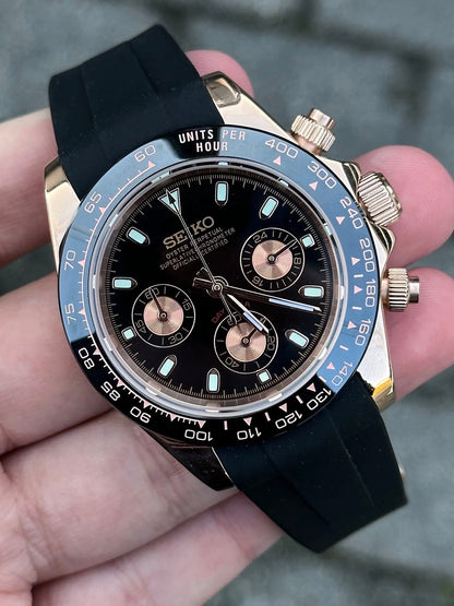 Rosegold Black Dial Seitona