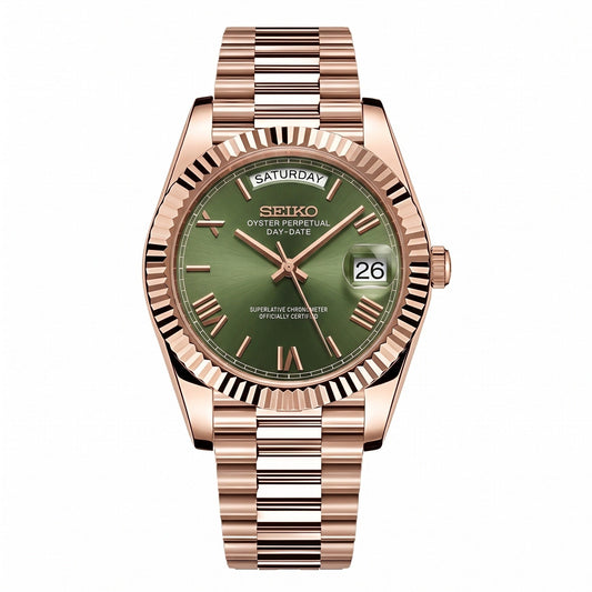 Rosegold Olive Dial Day-Date