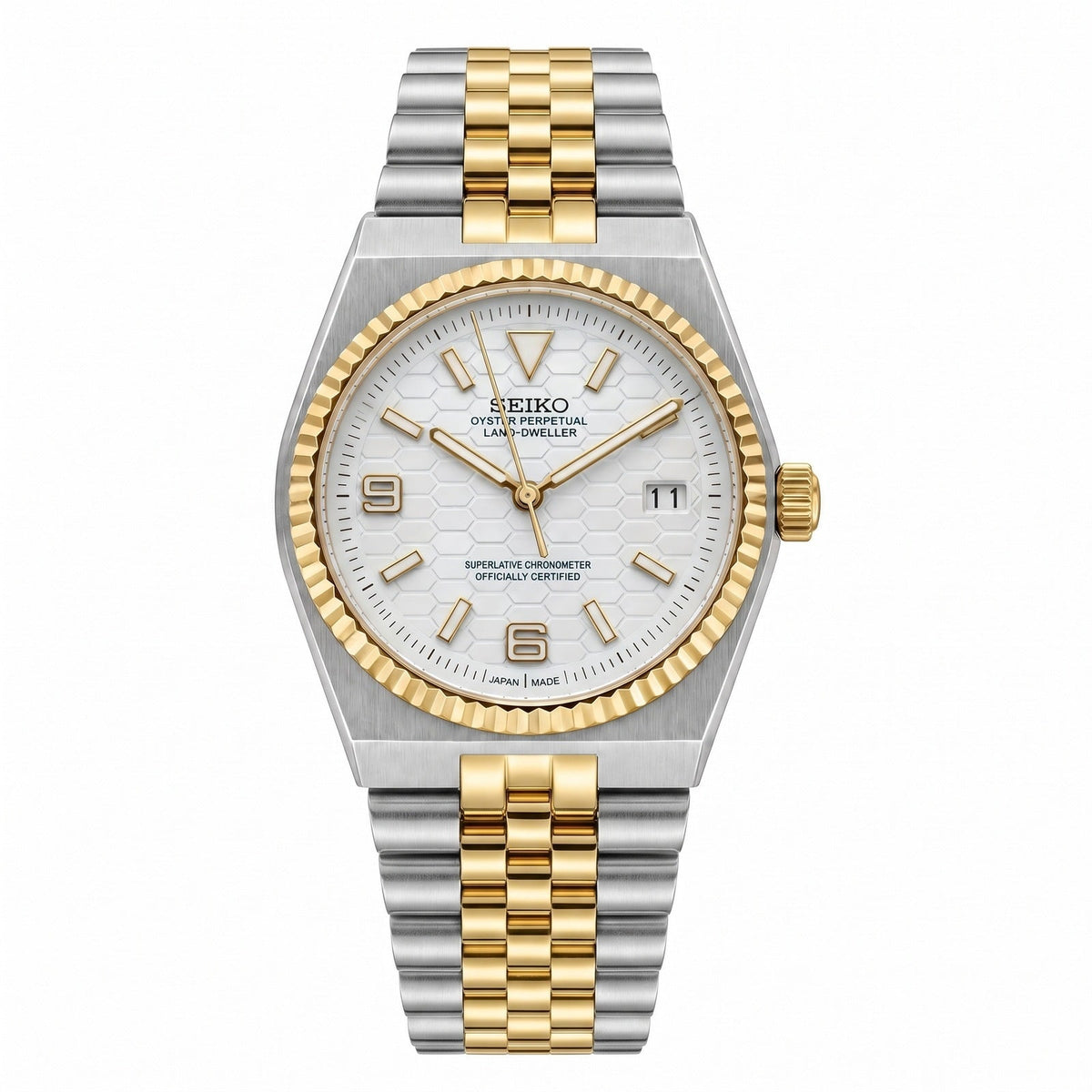 Two Tone White Dial Land-Dweller