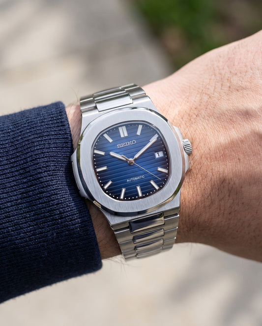 Blue Dial Nautiko on the wrist
