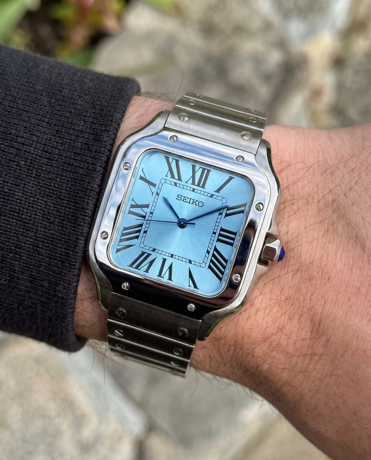 Ice Blue Santeiko on the wrist