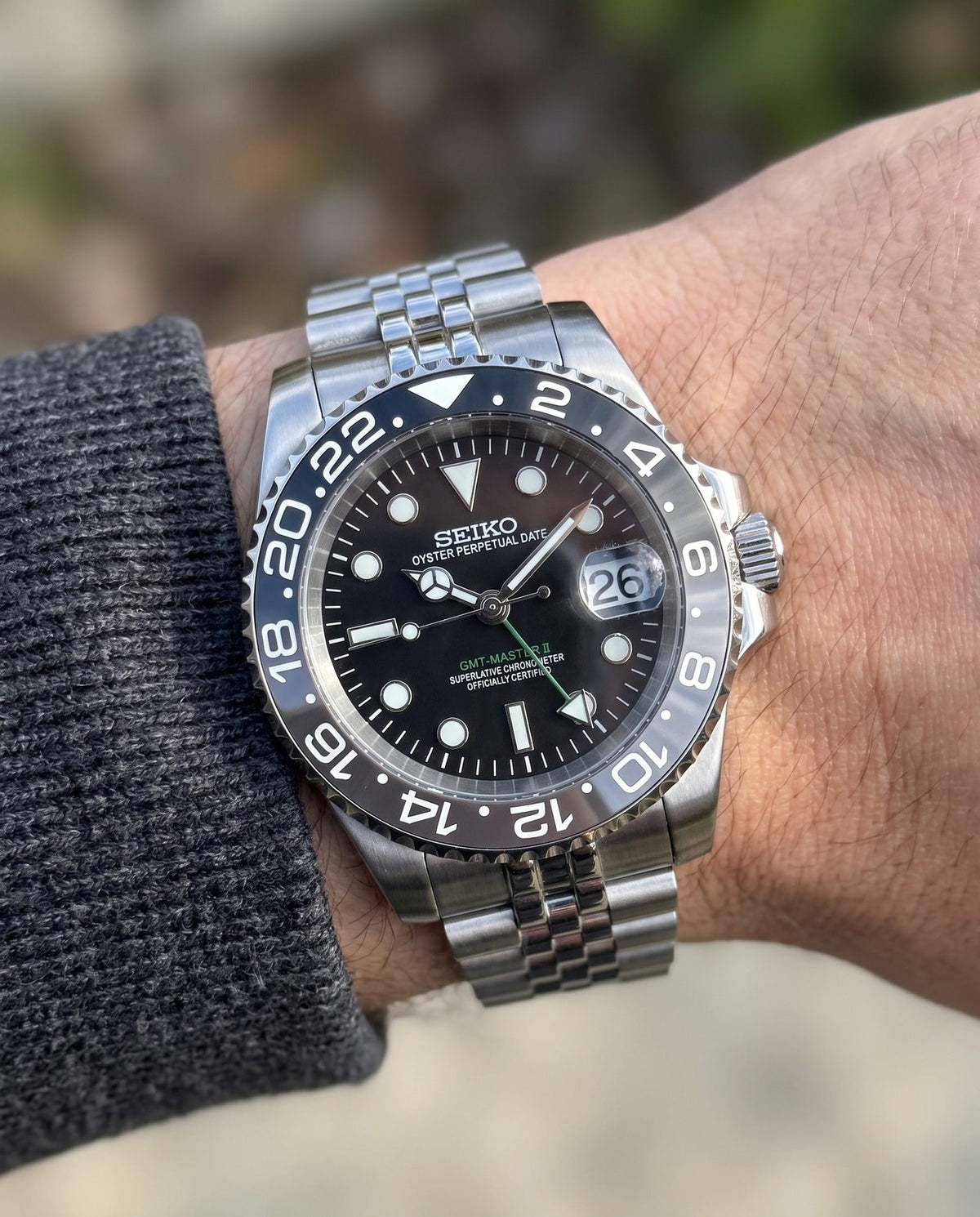 Bruce Wayne GMT on the wrist
