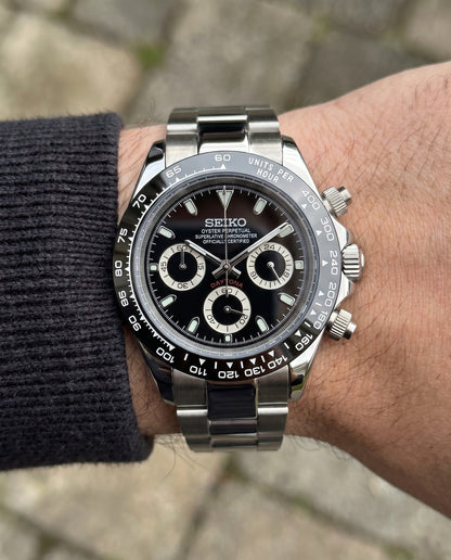 Black Dial Seitona on the wrist
